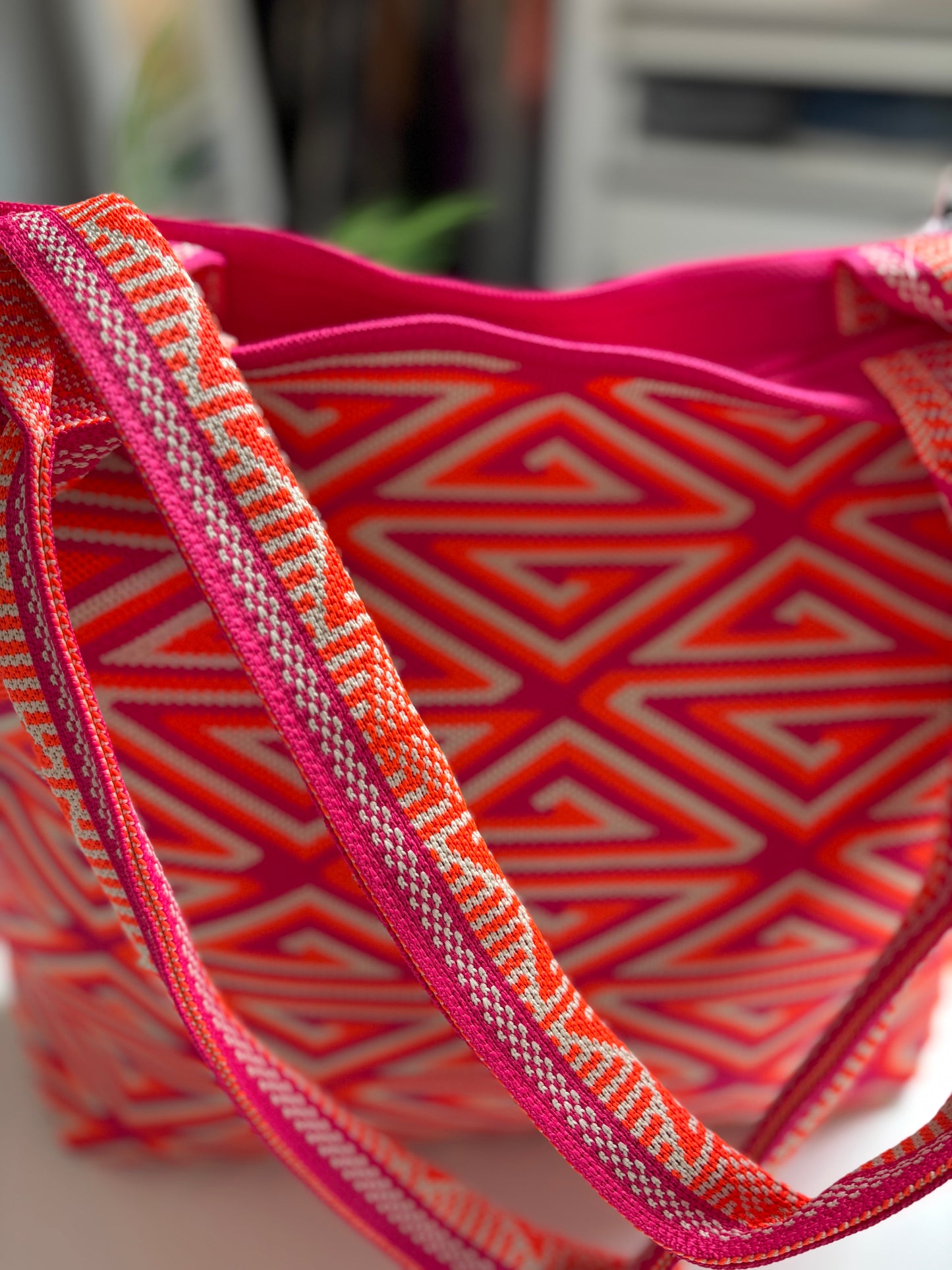 Sac de plage Ibiza — Rose fluo