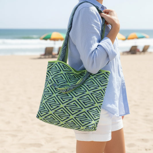 Sac de plage Ibiza — Vert fluo