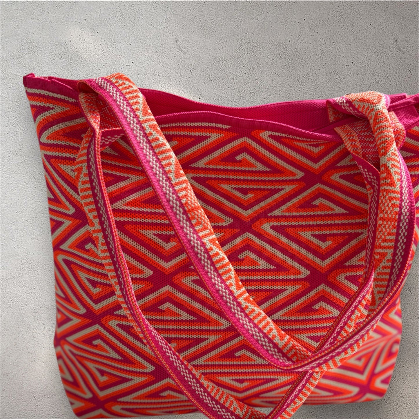 Sac de plage Ibiza — Rose fluo