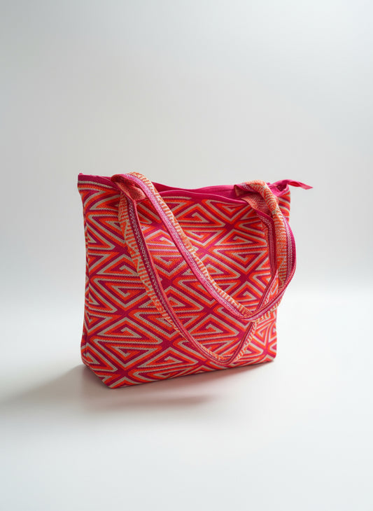 Sac de plage Ibiza — Rose fluo