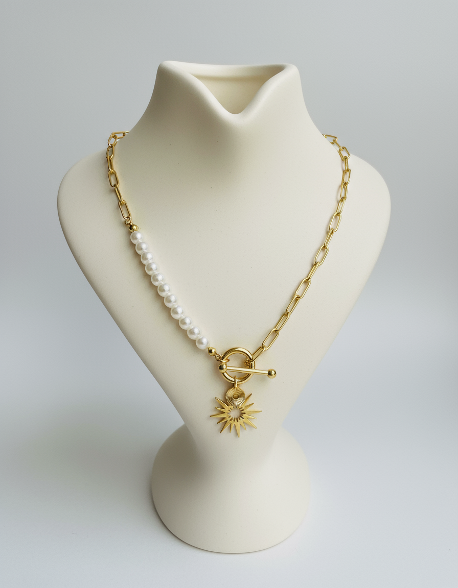 Visuel Collier Oria asymétrique sur présentoir