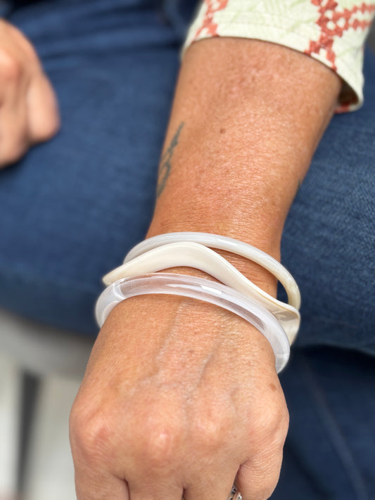 Bracelet Luz — Beige/transparant