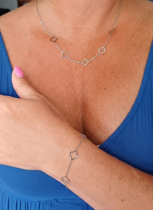 Ensemble collier + bracelet Melia