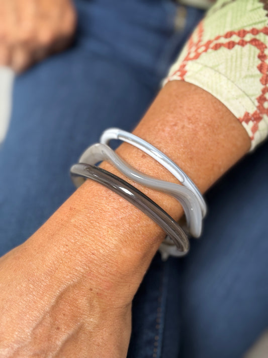 Bracelet Luz — Gris/blanc