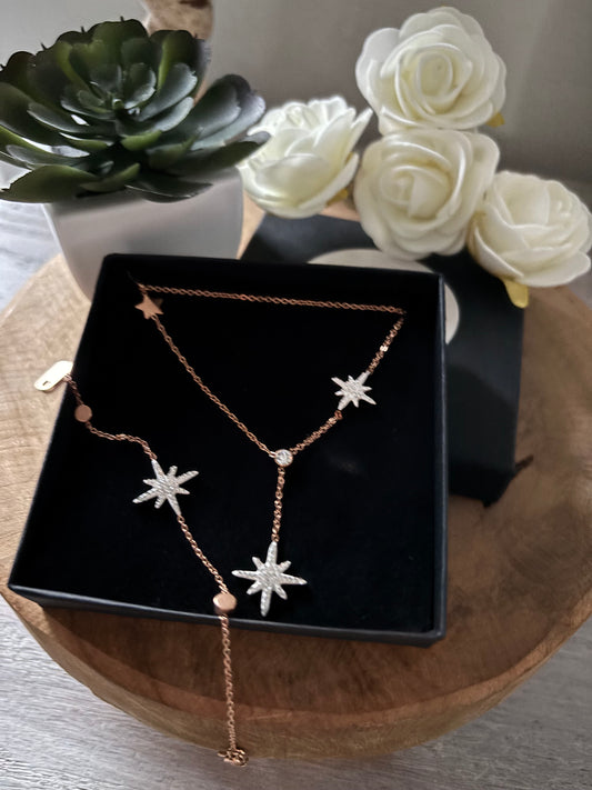 Ensemble collier + bracelet Inaya