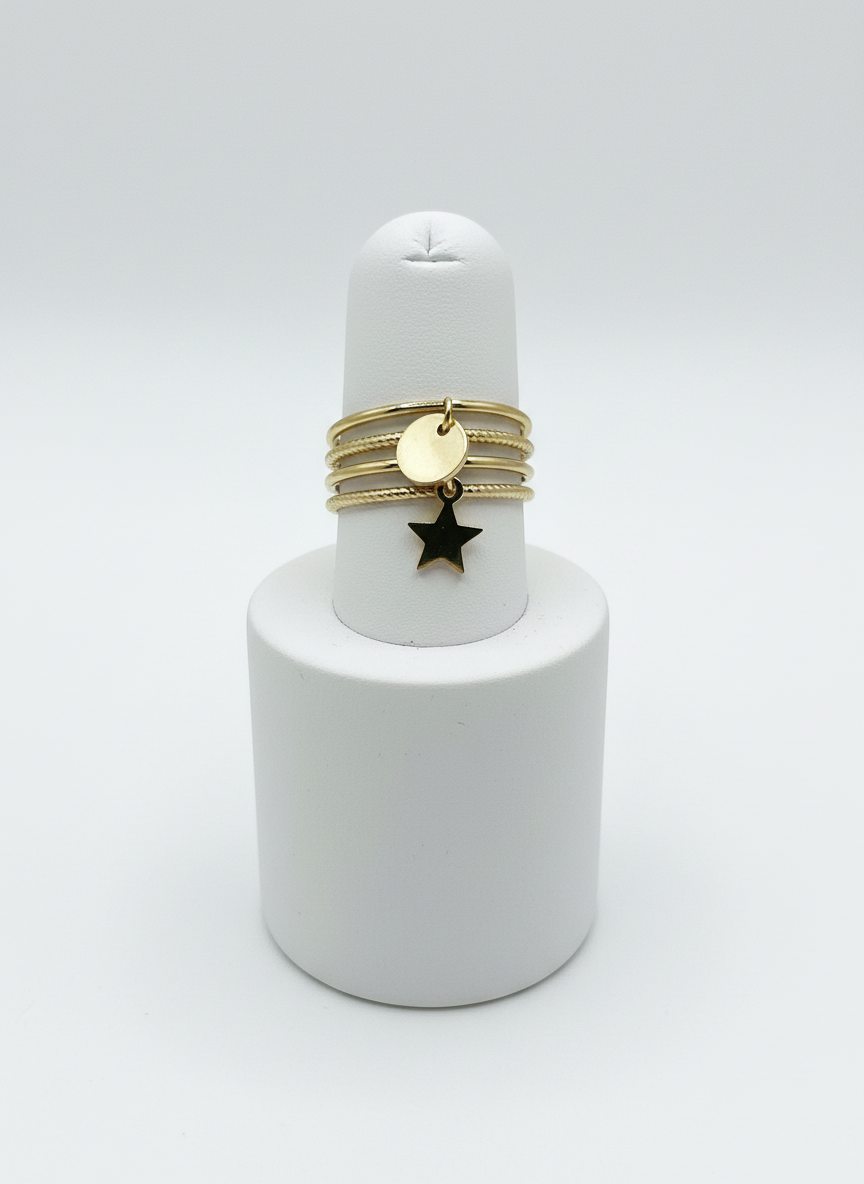 Bagues sur présentoir