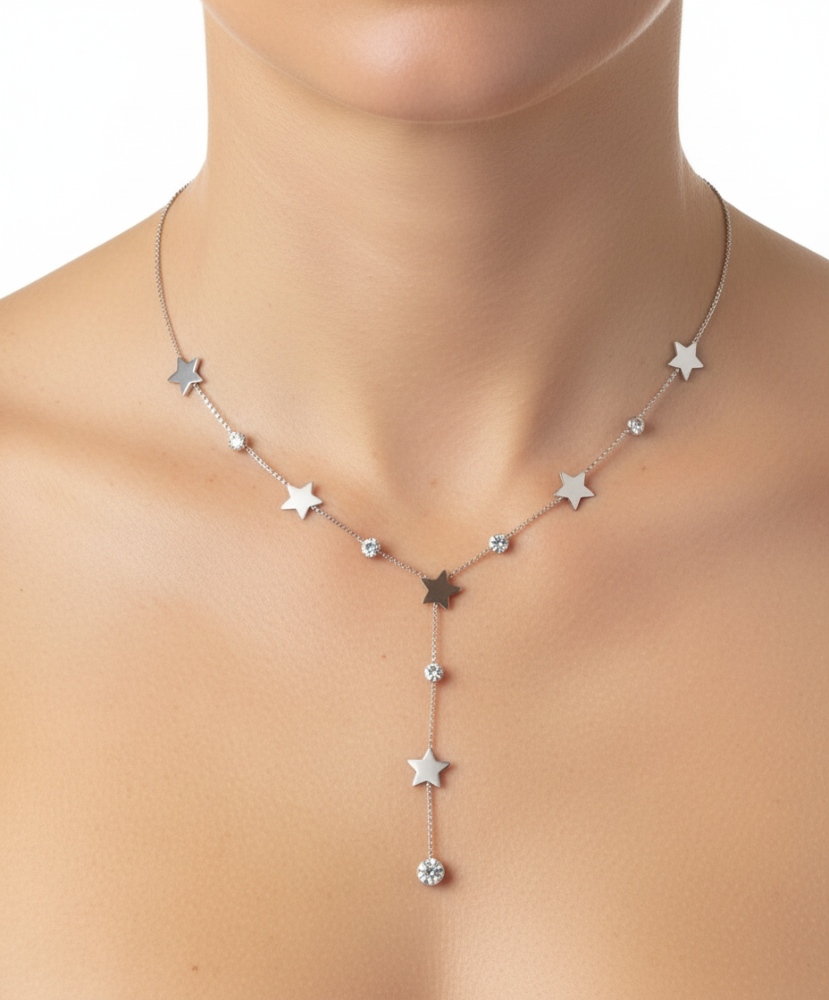 Collier étoiles porté professionnel